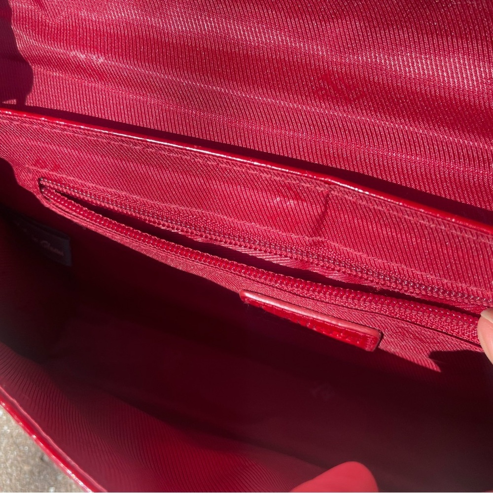 RALPH LAUREN Women’s Red Crocodile Pattern Shoulder Bag Vintage - Picture 14 of 16